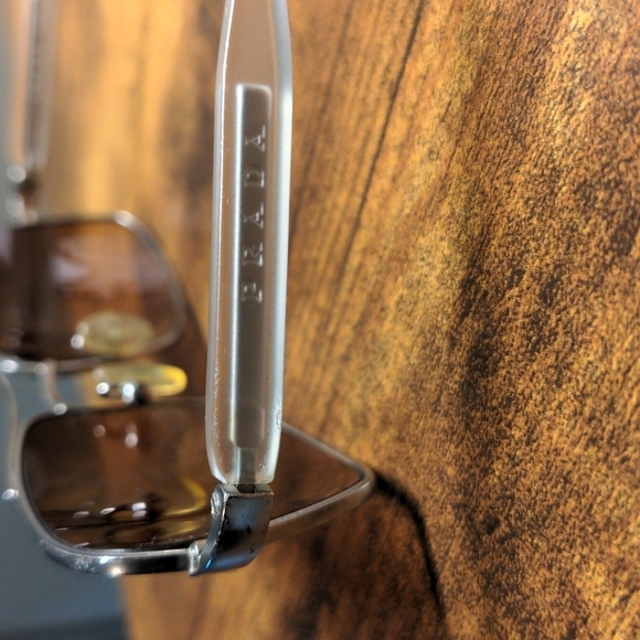 PRADA Y2K Era Sunglasses SPR 54E 1AP-1Z1 Transparent, Silver Accents - Picture 7 of 16